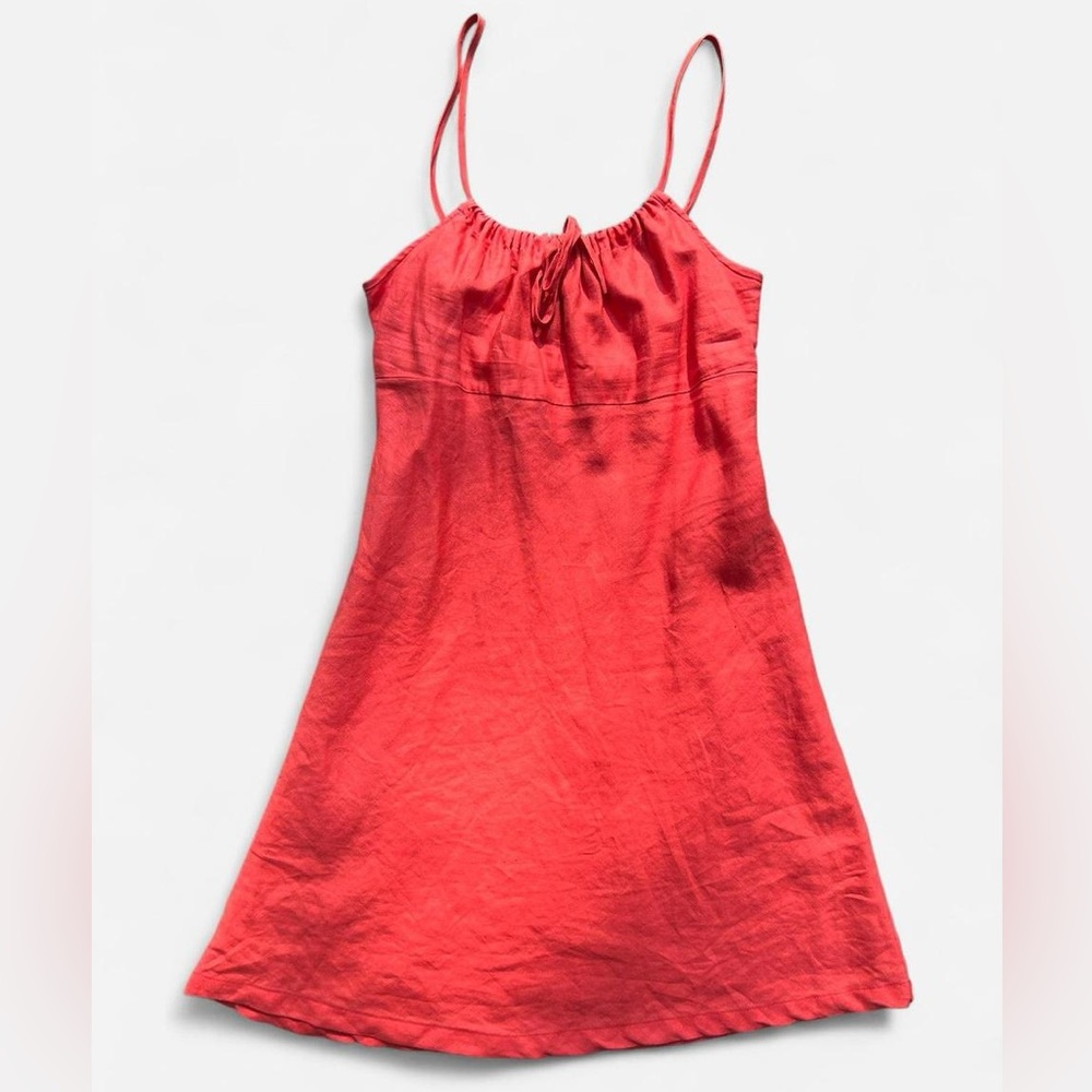 Y2K Gap 100% Linen Coral Dress